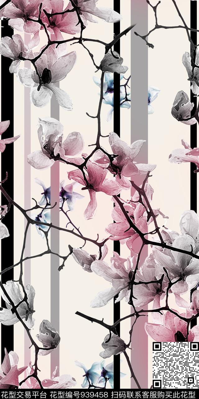 女装花卉几何数码印花华亿平台下载（图片编号: 939458） - 瓦栏（Walan）