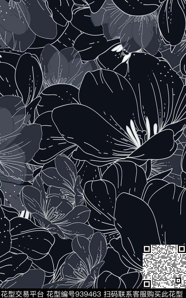 民族风数码华亿平台花卉数码印花华亿平台下载（图片编号: 939463） - 瓦栏（Walan）