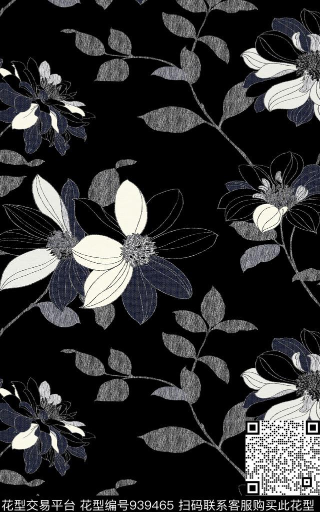 民族风花卉复古数码印花华亿平台下载（图片编号: 939465） - 瓦栏（Walan）