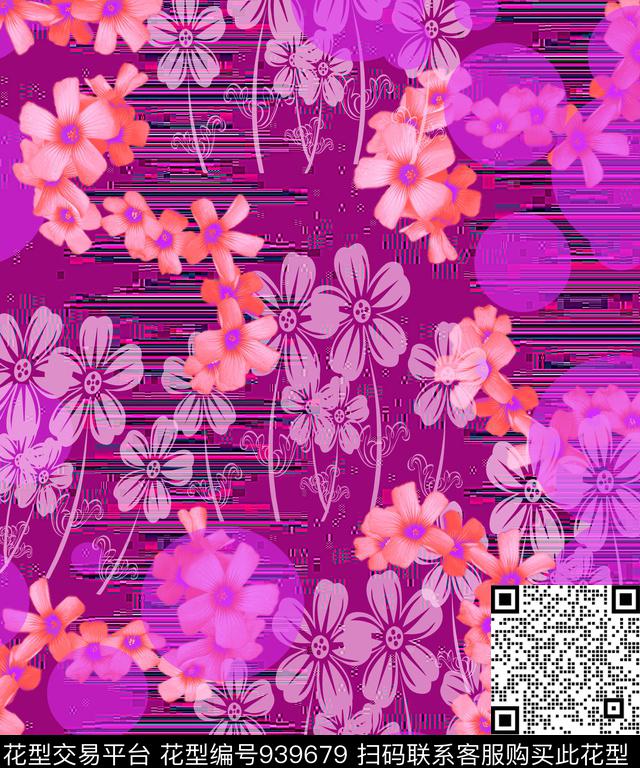 线条创意艺术数码印花华亿平台下载（图片编号: 939679） - 瓦栏（Walan）