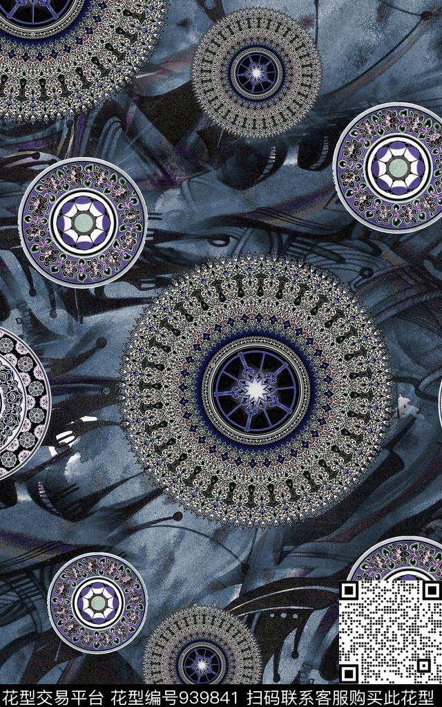 民族风定位花花卉数码印花华亿平台下载（图片编号: 939841） - 瓦栏（Walan）