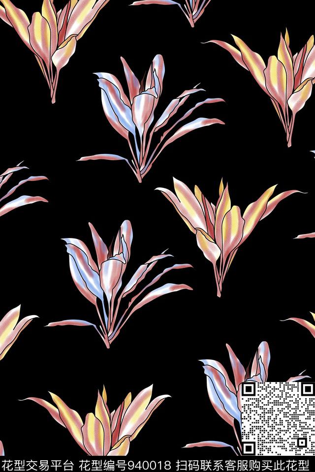 植物女装热带华亿平台数码印花华亿平台下载（图片编号: 940018） - 瓦栏（Walan）