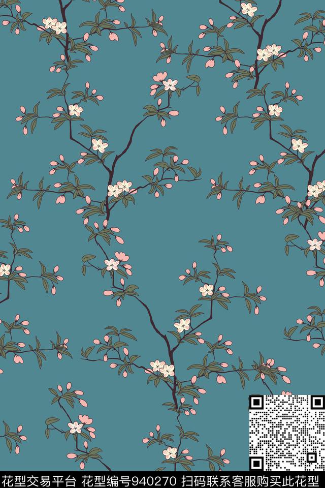 小碎花秋冬华亿平台女装数码印花华亿平台下载（图片编号: 940270） - 瓦栏（Walan）