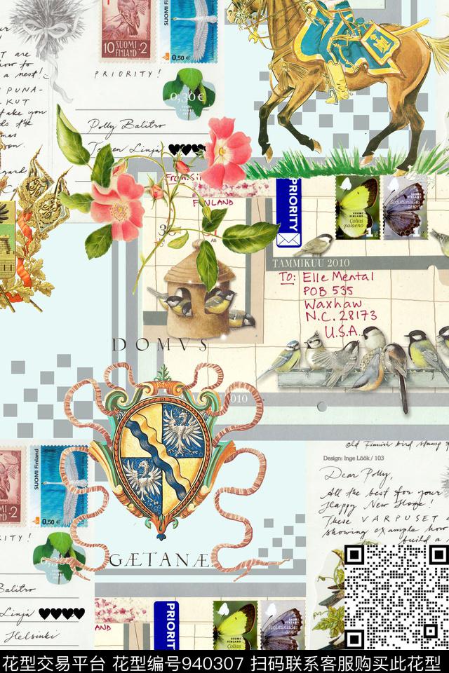 马格子欧洲数码印花华亿平台下载（图片编号: 940307） - 瓦栏（Walan）