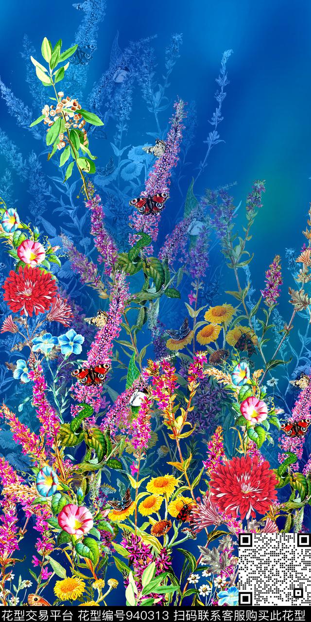 花卉小碎花定位花数码印花华亿平台下载（图片编号: 940313） - 瓦栏（Walan）