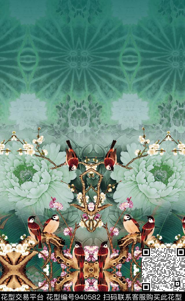 中国风数码华亿平台民族风数码印花华亿平台下载（图片编号: 940582） - 瓦栏（Walan）