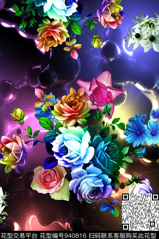 数码华亿平台趣味民族风数码印花华亿平台下载（图片编号: 940816） - 瓦栏（Walan）