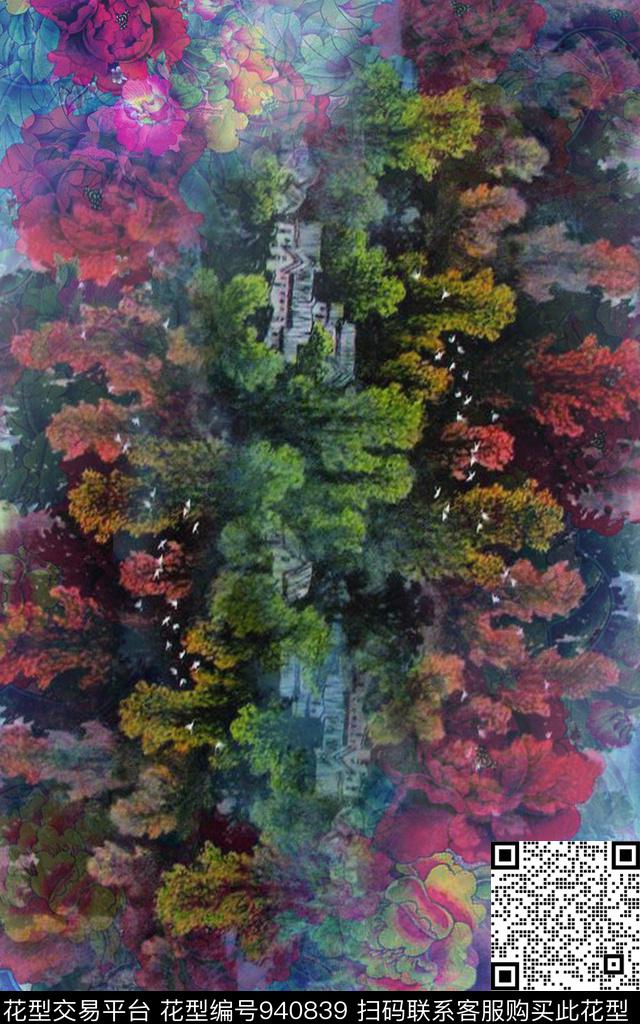 街头哥特朋克传统印花华亿平台下载（图片编号: 940839） - 瓦栏（Walan）