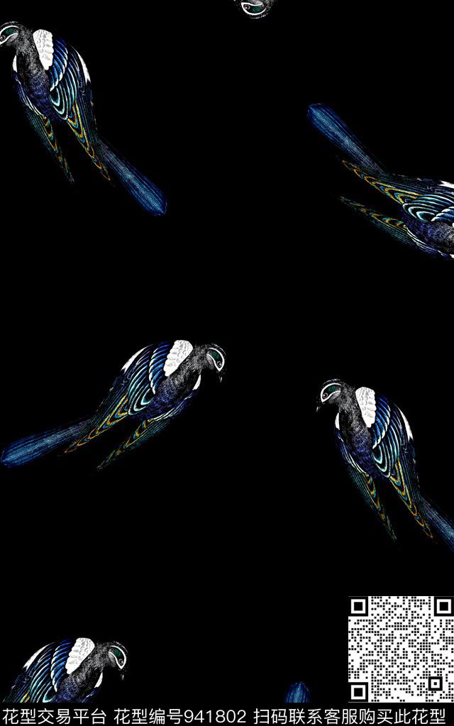 抽象男装复古年轻女性数码印花华亿平台下载（图片编号: 941802） - 瓦栏（Walan）