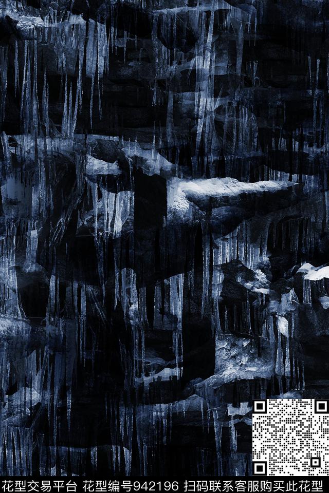 抽象男装冰柱数码印花华亿平台下载（图片编号: 942196） - 瓦栏（Walan）