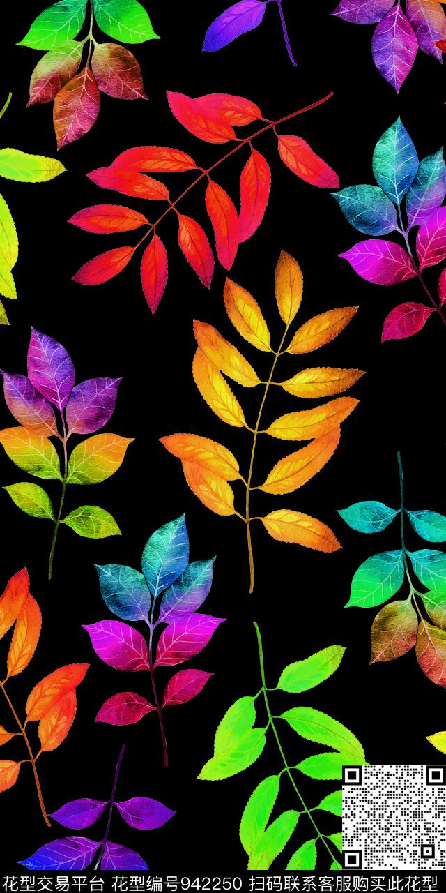 植物民族风几何数码印花华亿平台下载（图片编号: 942250） - 瓦栏（Walan）