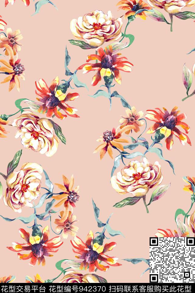 植物数码华亿平台素雅数码印花华亿平台下载（图片编号: 942370） - 瓦栏（Walan）