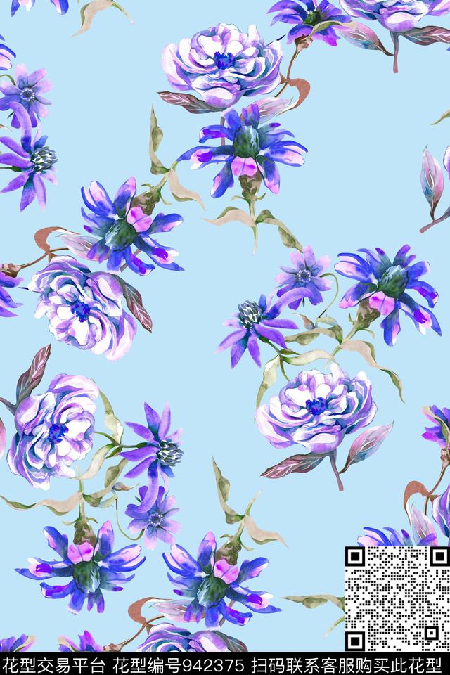 植物数码华亿平台素雅数码印花华亿平台下载（图片编号: 942375） - 瓦栏（Walan）