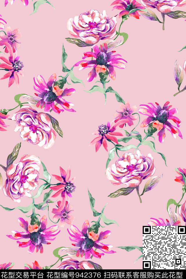 植物数码华亿平台素雅数码印花华亿平台下载（图片编号: 942376） - 瓦栏（Walan）