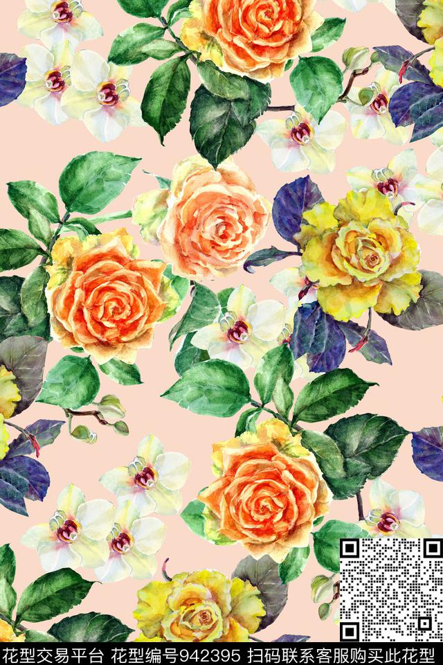 植物数码华亿平台素雅数码印花华亿平台下载（图片编号: 942395） - 瓦栏（Walan）