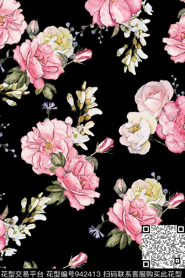 植物数码华亿平台素雅数码印花华亿平台下载（图片编号: 942413） - 瓦栏（Walan）