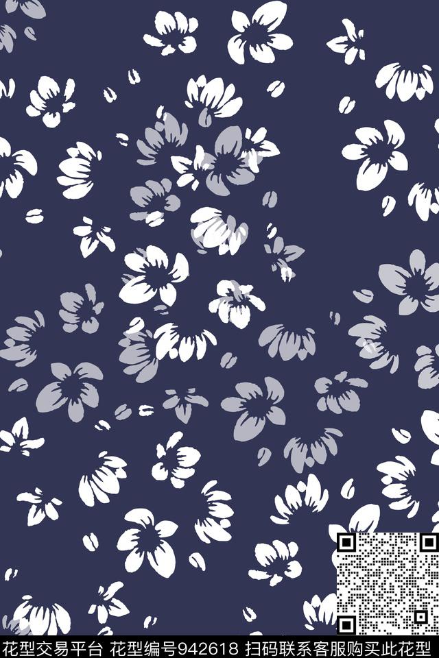 风格化花卉艺术花卉男装休闲花卉传统印花华亿平台下载（图片编号: 942618） - 瓦栏（Walan）