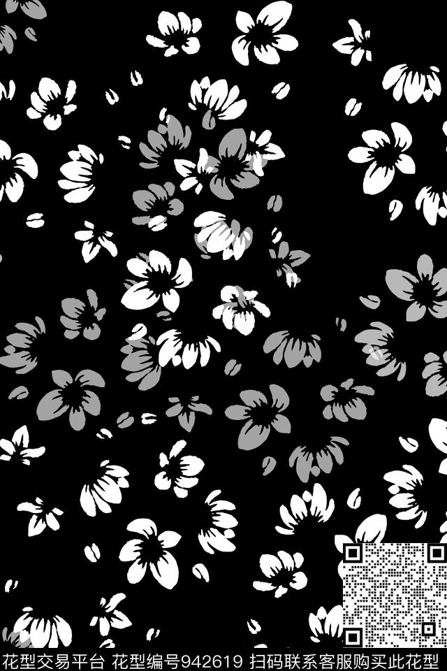 风格化花卉艺术花卉男装休闲花卉传统印花华亿平台下载（图片编号: 942619） - 瓦栏（Walan）