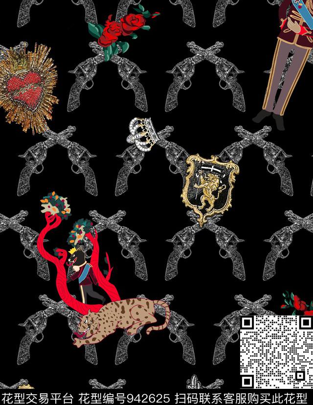 标志DOLCEGABBANA大牌风数码印花华亿平台下载（图片编号: 942625） - 瓦栏（Walan）