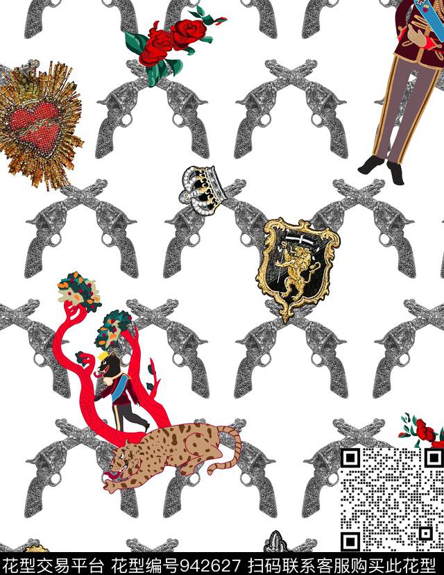 标志DOLCEGABBANA大牌风数码印花华亿平台下载（图片编号: 942627） - 瓦栏（Walan）