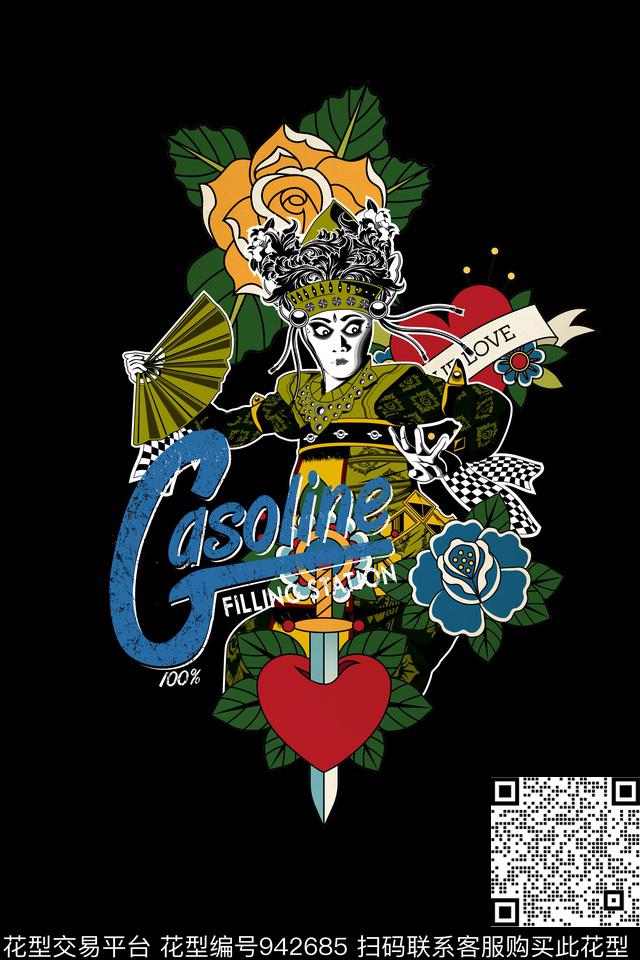 卡通趣味男装数码印花华亿平台下载（图片编号: 942685） - 瓦栏（Walan）