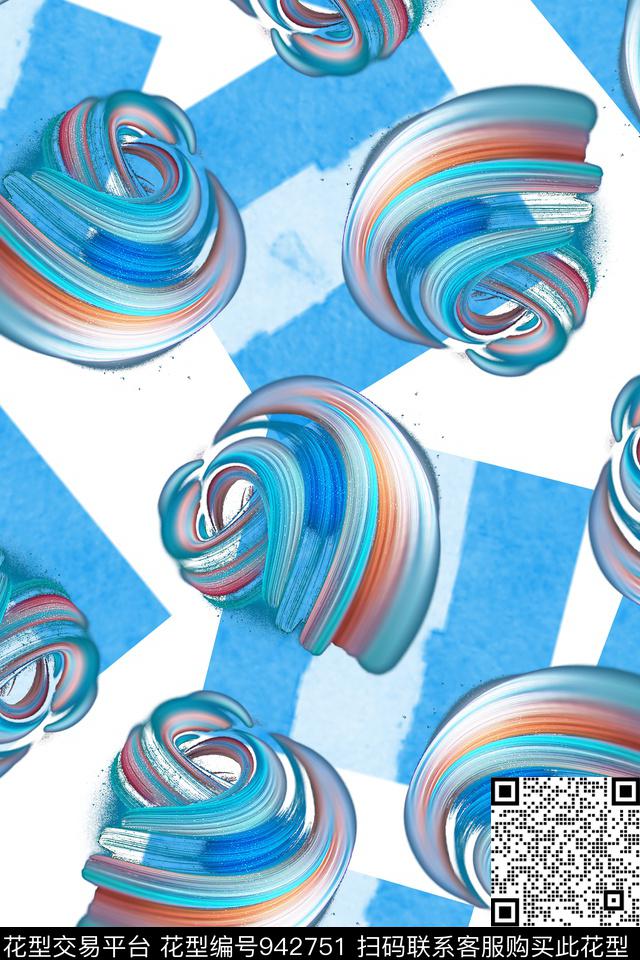 肌理年轻女性清爽底花卉数码印花华亿平台下载（图片编号: 942751） - 瓦栏（Walan）