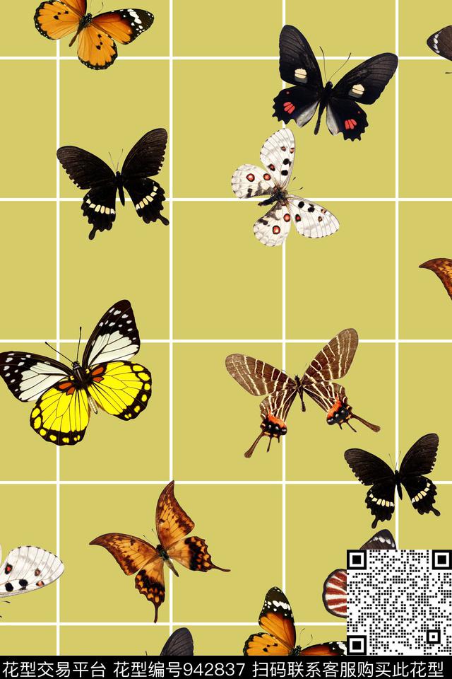 格子春夏华亿平台休闲数码印花华亿平台下载（图片编号: 942837） - 瓦栏（Walan）