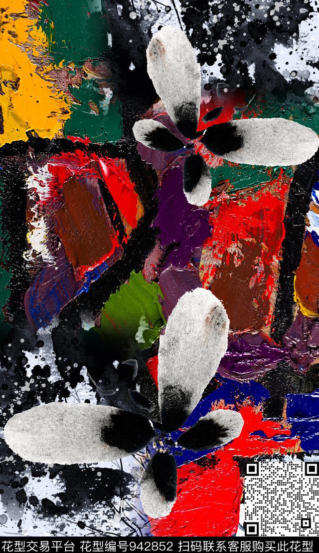 数码华亿平台花卉绿植树叶数码印花华亿平台下载（图片编号: 942852） - 瓦栏（Walan）