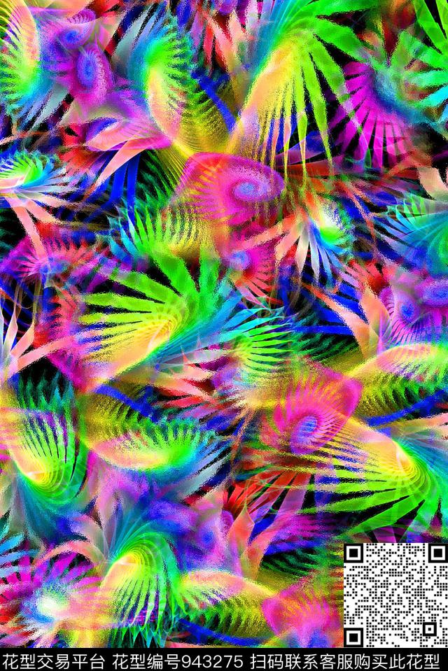 数码华亿平台趣味抽象数码印花华亿平台下载（图片编号: 943275） - 瓦栏（Walan）