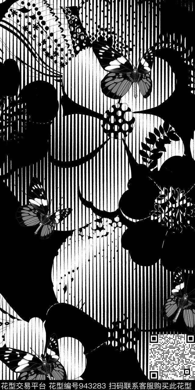 抽象花卉几何动物数码印花华亿平台下载（图片编号: 943283） - 瓦栏（Walan）
