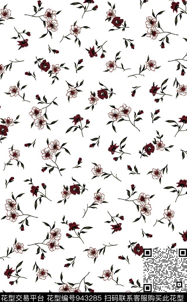 小碎花少女波西米亚传统印花华亿平台下载（图片编号: 943285） - 瓦栏（Walan）