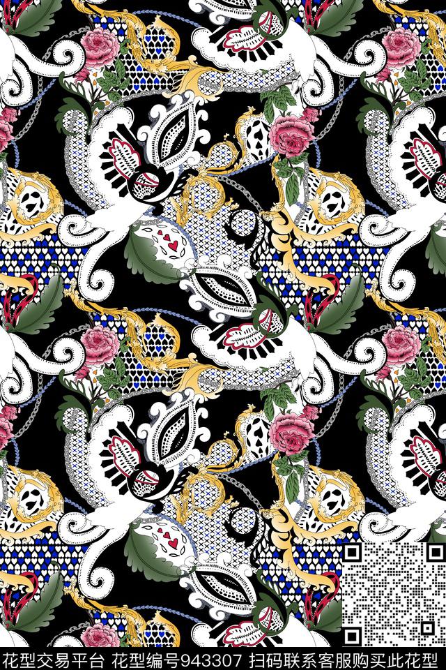 小碎花民族风女装数码印花华亿平台下载（图片编号: 943307） - 瓦栏（Walan）
