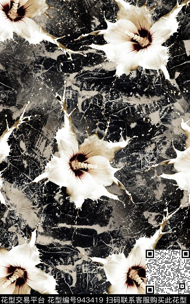 民族风中国风抽象数码印花华亿平台下载（图片编号: 943419） - 瓦栏（Walan）