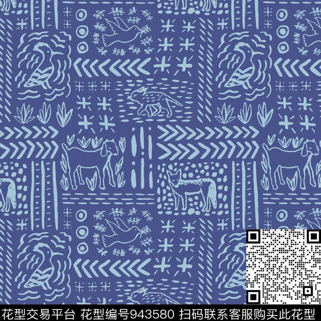 民族风女装动物传统印花华亿平台下载（图片编号: 943580） - 瓦栏（Walan）