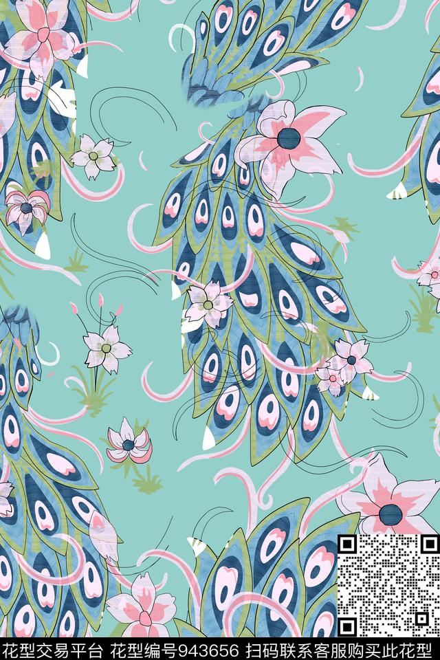 民族风大牌风纹理数码印花华亿平台下载（图片编号: 943656） - 瓦栏（Walan）