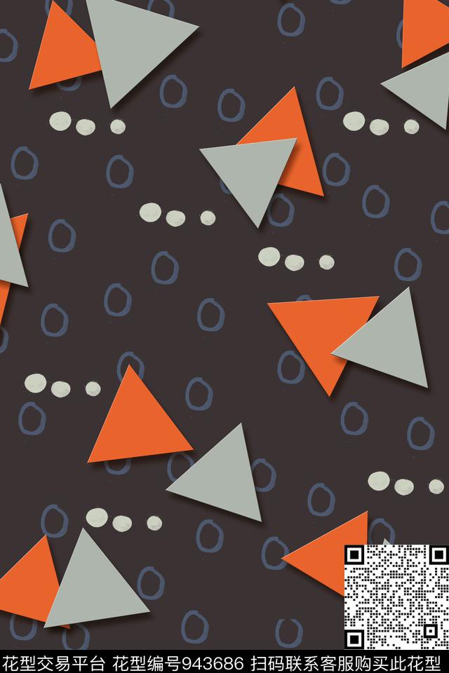 三角形几何定位圆形数码印花华亿平台下载（图片编号: 943686） - 瓦栏（Walan）