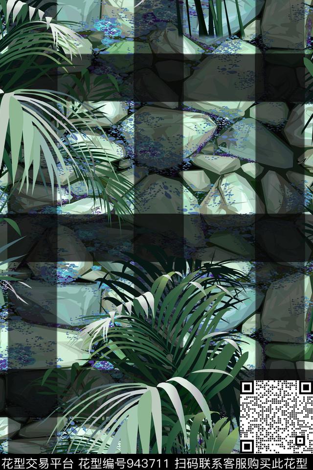 女装竹子大理石数码印花华亿平台下载（图片编号: 943711） - 瓦栏（Walan）