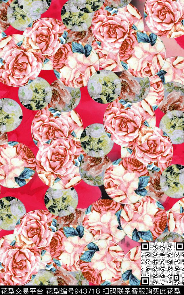 小碎花花卉几何数码印花华亿平台下载（图片编号: 943718） - 瓦栏（Walan）