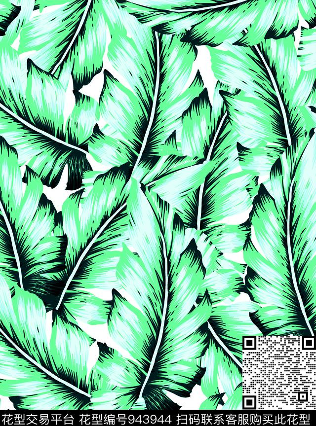 数码华亿平台泳装绿植树叶数码印花华亿平台下载（图片编号: 943944） - 瓦栏（Walan）