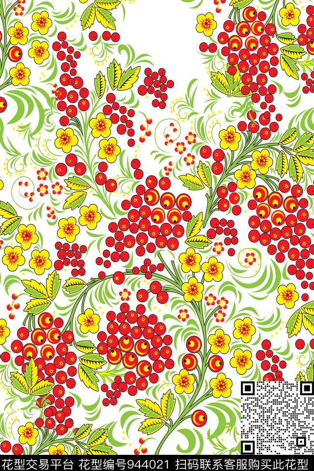 民族风樱桃DOLCEGABBANA数码印花华亿平台下载（图片编号: 944021） - 瓦栏（Walan）