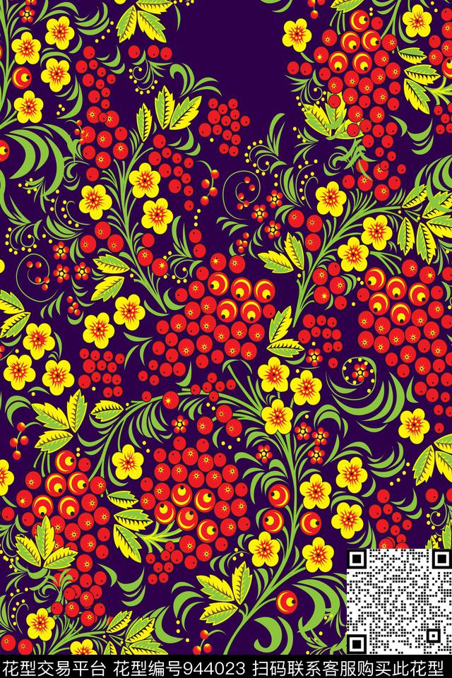 民族风樱桃DOLCEGABBANA数码印花华亿平台下载（图片编号: 944023） - 瓦栏（Walan）