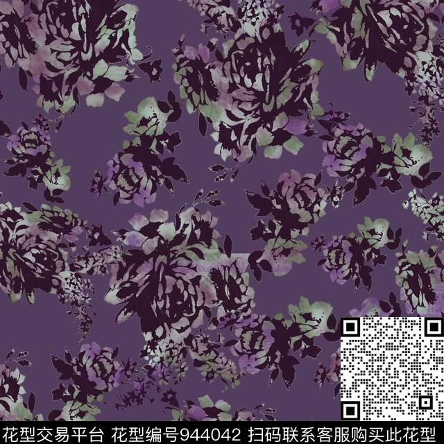 民族风古典花纹花卉数码印花华亿平台下载（图片编号: 944042） - 瓦栏（Walan）