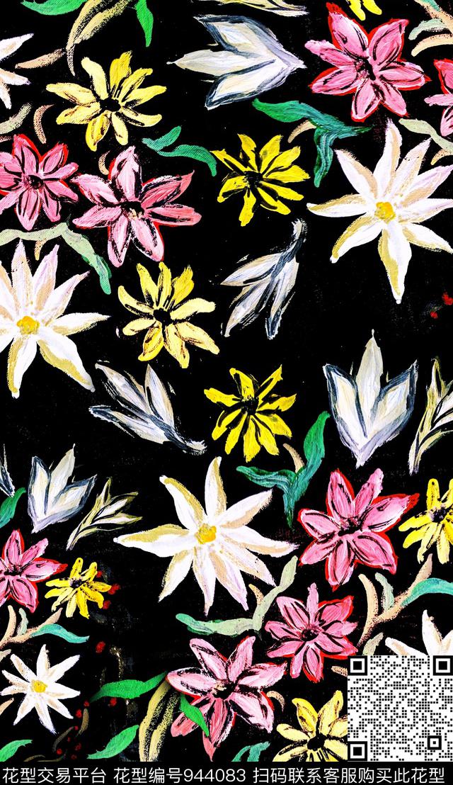 小碎花定位花花卉数码印花华亿平台下载（图片编号: 944083） - 瓦栏（Walan）