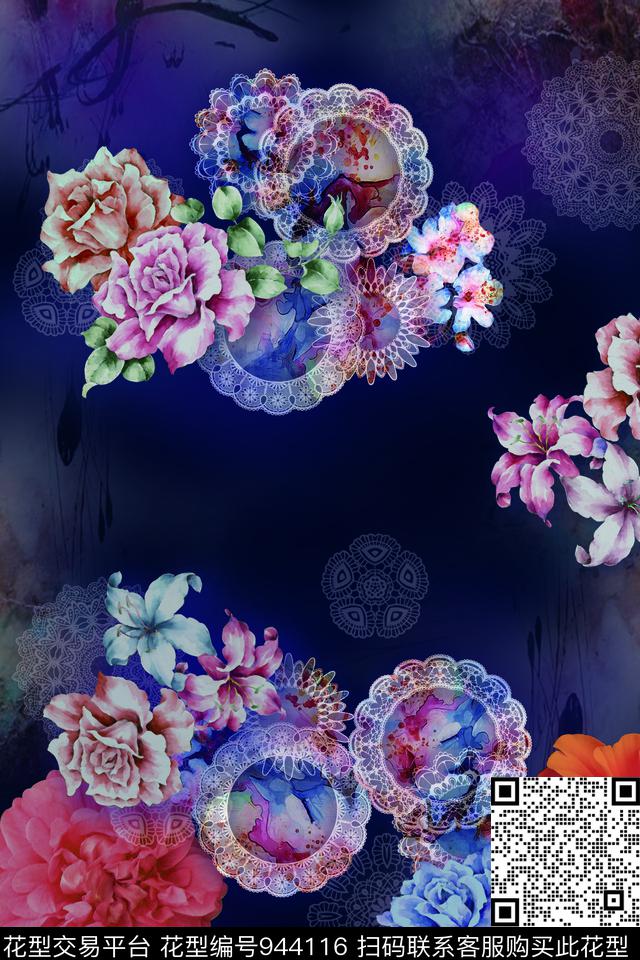 民族风植物数码华亿平台数码印花华亿平台下载（图片编号: 944116） - 瓦栏（Walan）