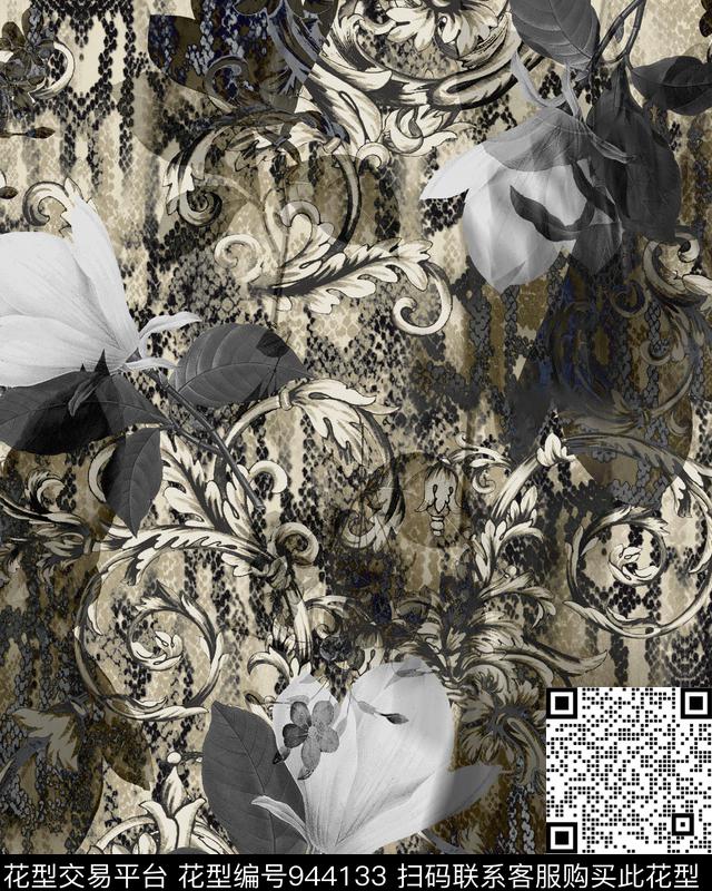 底纹男装花卉数码印花华亿平台下载（图片编号: 944133） - 瓦栏（Walan）