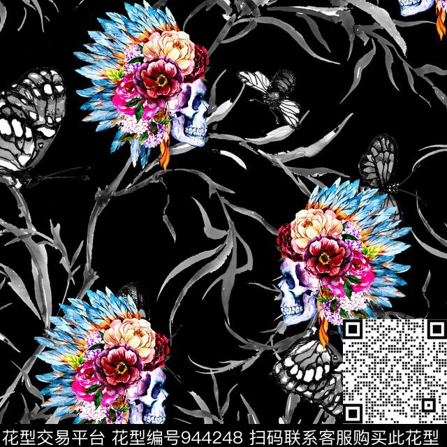 艺术几何男装抽象数码印花华亿平台下载（图片编号: 944248） - 瓦栏（Walan）