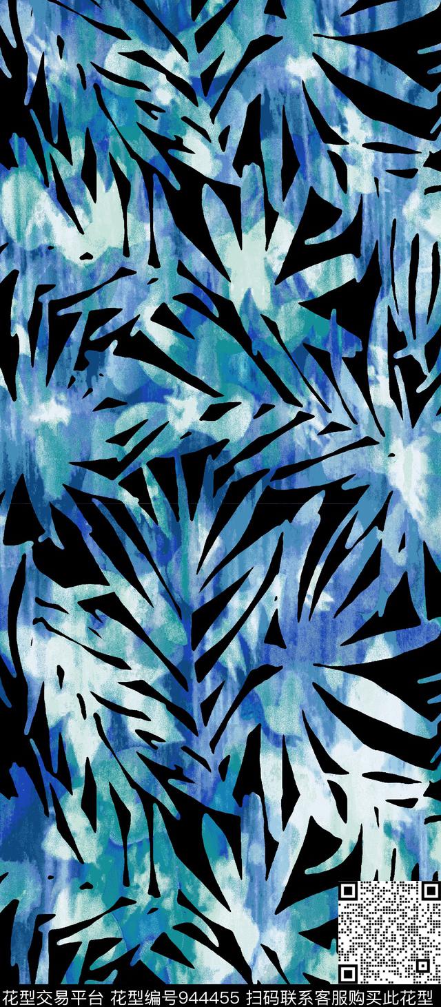 花卉满版散花剪影传统印花华亿平台下载（图片编号: 944455） - 瓦栏（Walan）