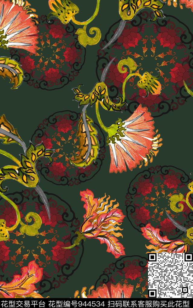 民族风数码华亿平台绣花华亿平台数码印花华亿平台下载（图片编号: 944534） - 瓦栏（Walan）