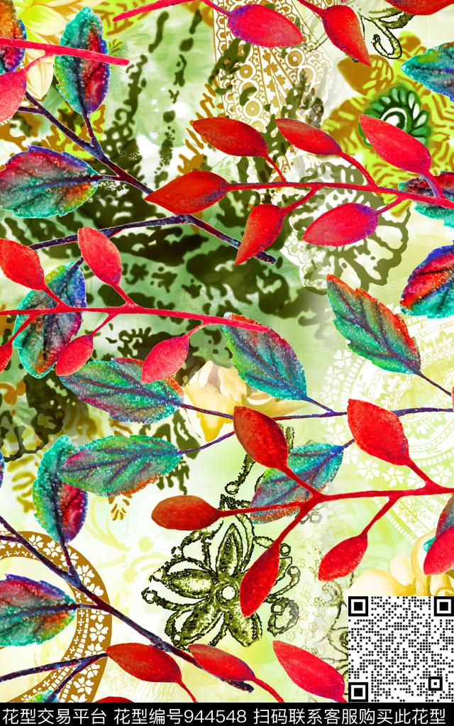 小碎花数码华亿平台花卉数码印花华亿平台下载（图片编号: 944548） - 瓦栏（Walan）