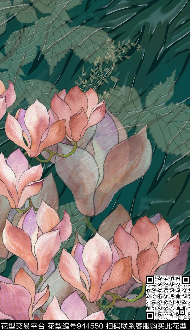 数码华亿平台郁金香连衣裙数码印花华亿平台下载（图片编号: 944550） - 瓦栏（Walan）